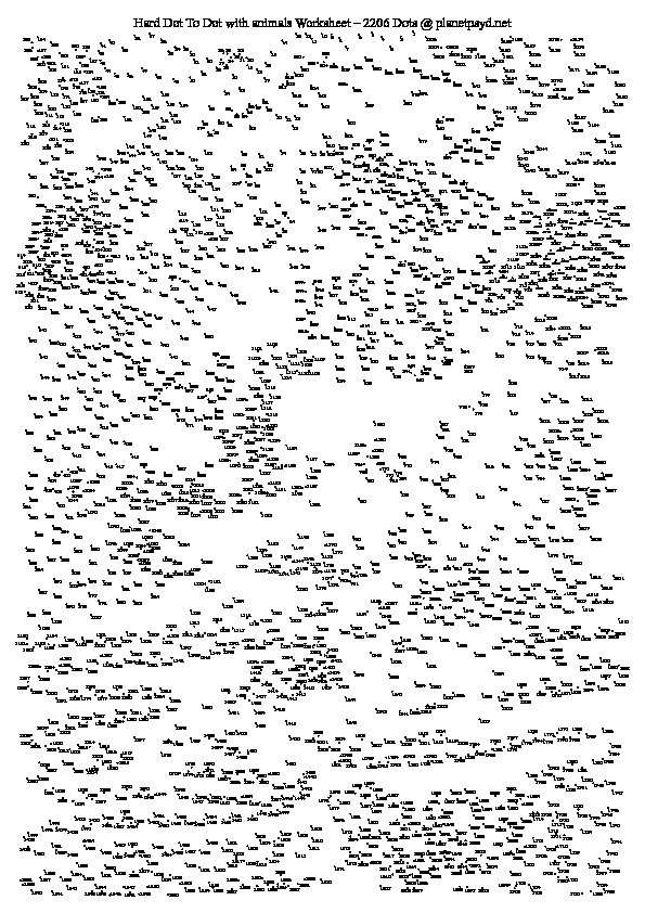 hard dot to dot worksheet for adults