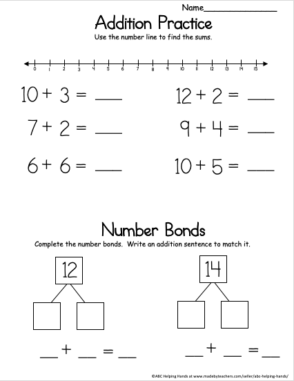 Free Distance Learning Kindergarten Math and Literacy Worksheets ...