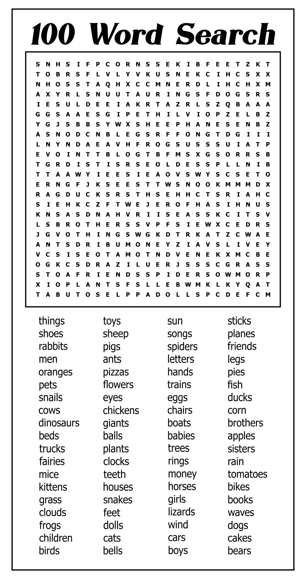 hard word searches printable worksheets pdf
