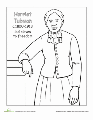 harriet tubman printable worksheet