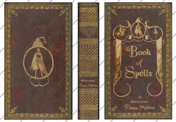 Printable Spell Book Cover, Potion Making, Instant Download ...