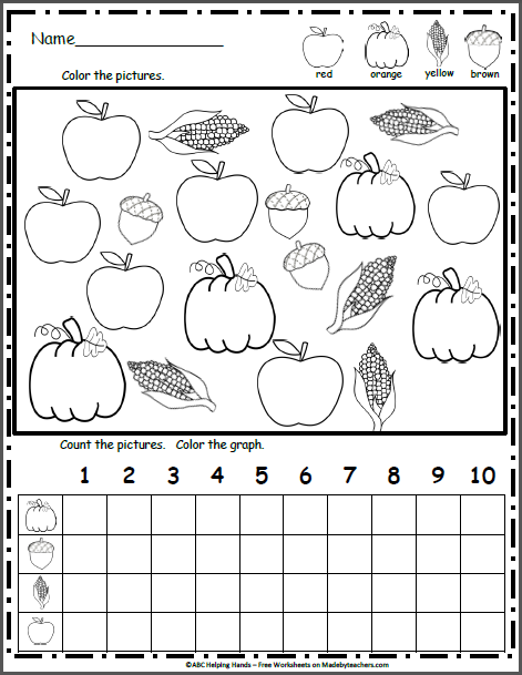 Harvest Time Graphing Math Worksheet | Made By Teachers