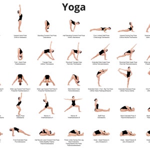 hatha yoga poses chart printable