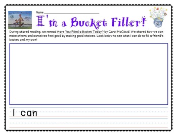 have you filled a bucket today worksheet