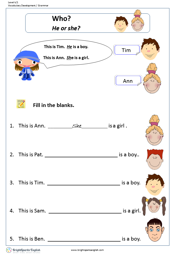 He She They It Pronoun Worksheet - Have Fun Teaching - Worksheets Library