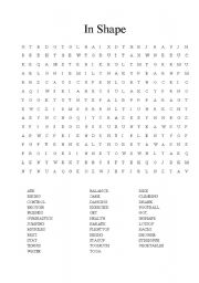 health and nutrition worksheet