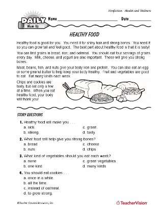 health class worksheet