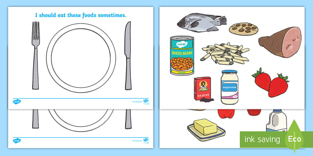 healthy eating for kids worksheet