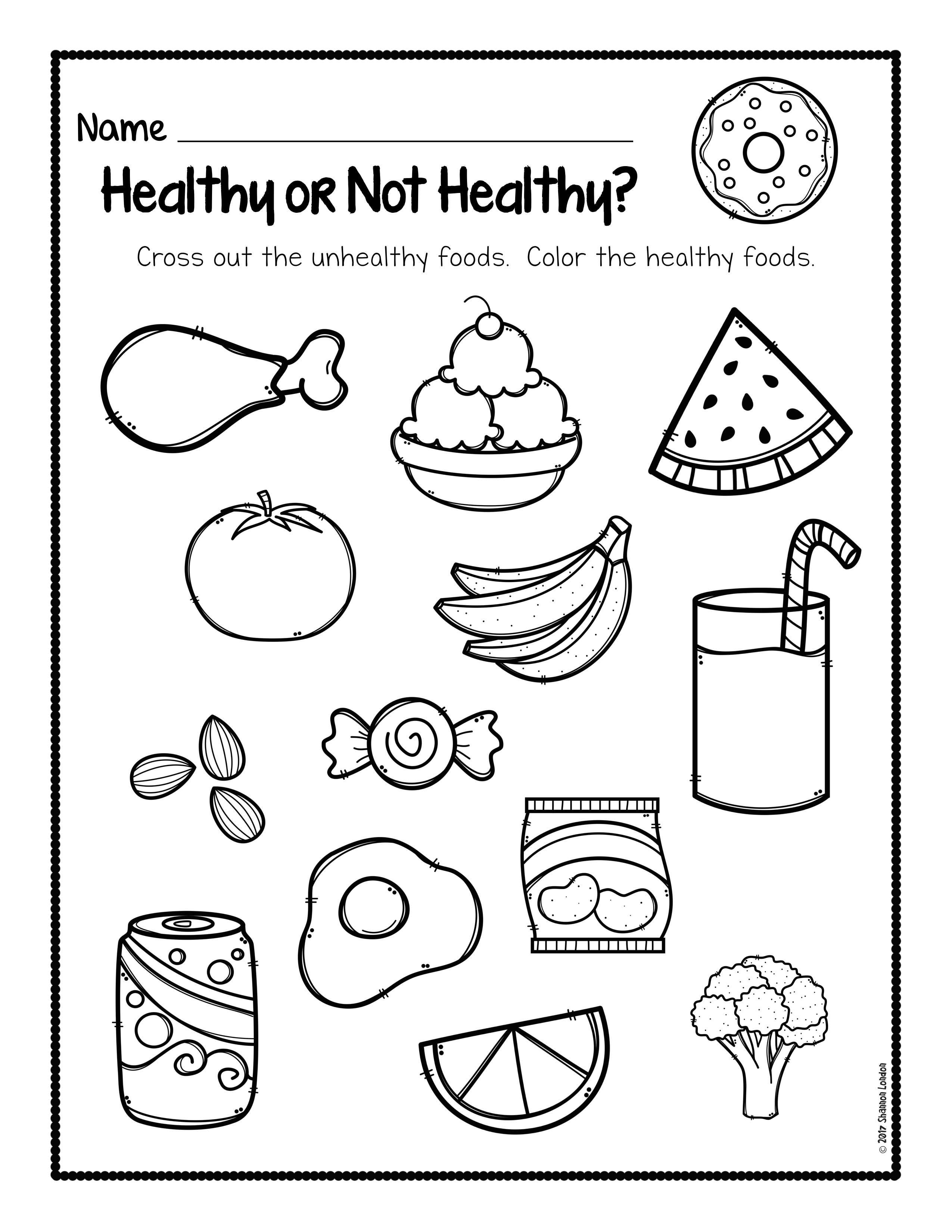 Healthy Foods Posters, Worksheets, and Activities