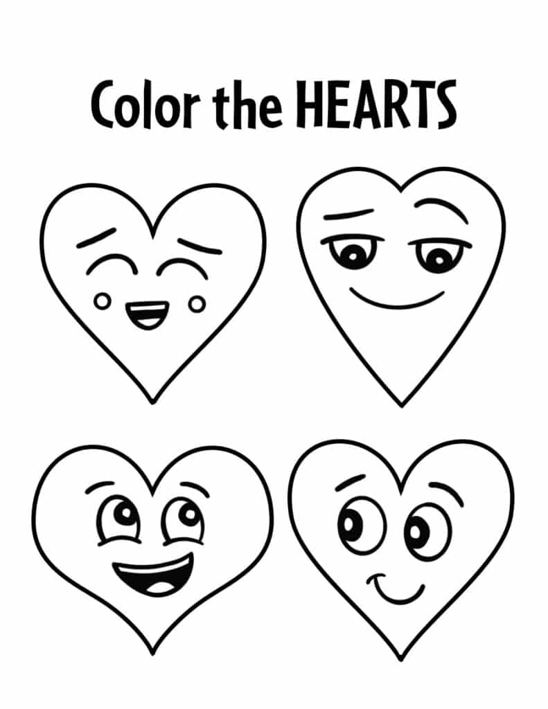 heart worksheet for preschool