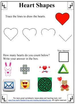 heart worksheet for preschool