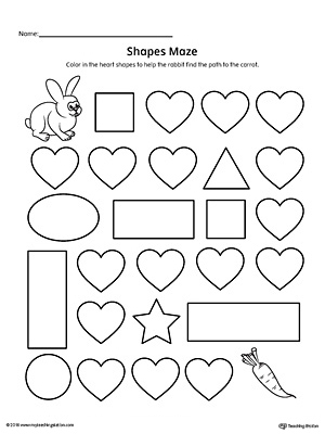 heart worksheet preschool