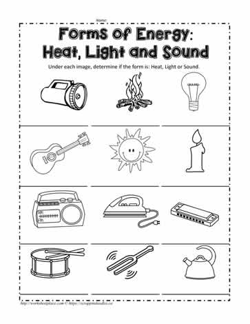 heat energy worksheet