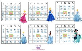 PRINCESS COLORING PAGES: PRINCESS BINGO CARDS FREE