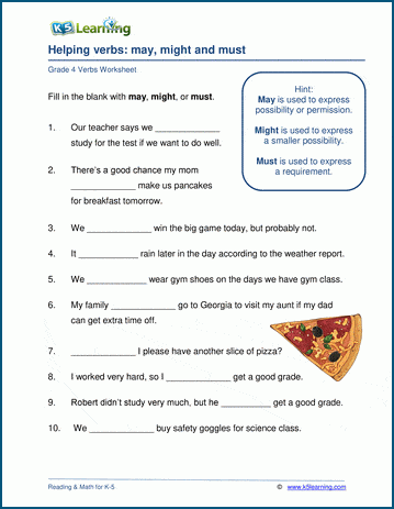 helping verbs worksheet 5th grade