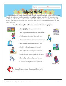 Helping Verb Worksheets