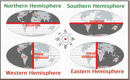 One Prime Meridian, One Equator, and Four Hemispheres for Kids ...