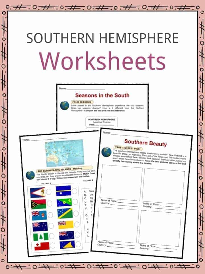 Southern Hemisphere Facts, Worksheets &  Latitude Information For Kids