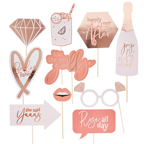 hens night photo booth props printable
