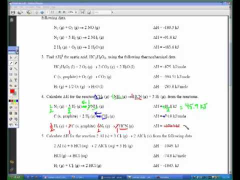 Hesss Law Sample Problem