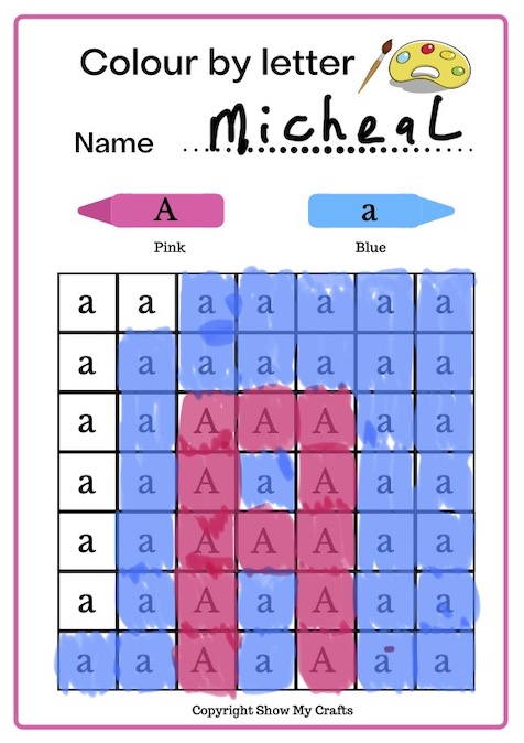 CBSE Class 1 English Hidden Letters Worksheet