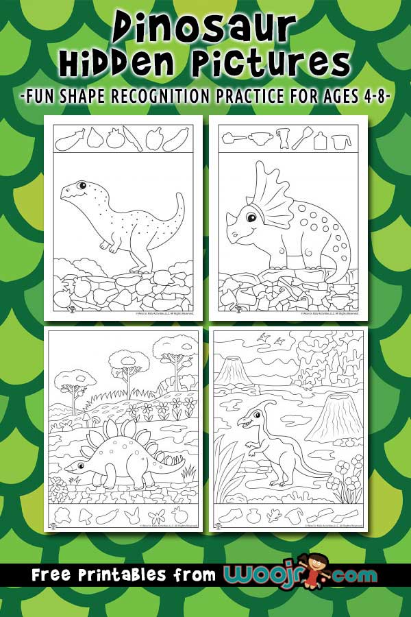 Dinosaur Hidden Picture Activity Printables | Woo! Jr. Kids ...