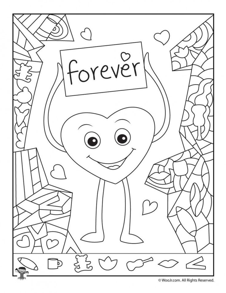 hidden pictures printable valentines day
