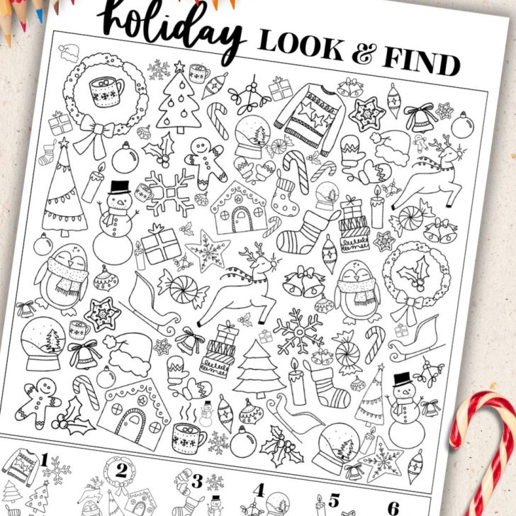 Holiday Look + Find | Find the Hidden Christmas Objects Printable ...