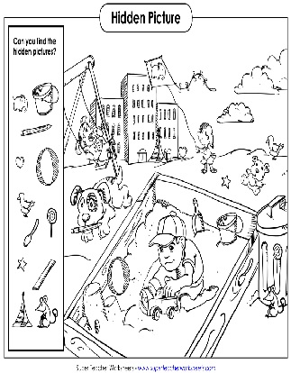 hidden pictures worksheet that are