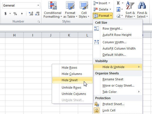 How to Hide and Unhide Excel 2010 Worksheets - dummies
