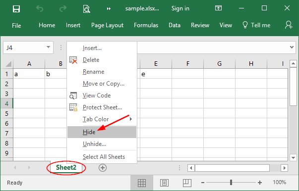 2 Ways to Hide or Unhide Worksheet in Excel 2016 / 2013 / 2010 ...