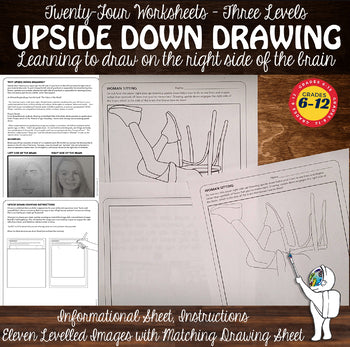 Upside Down Drawing Worksheet, Middle, High School Art Worksheets ...