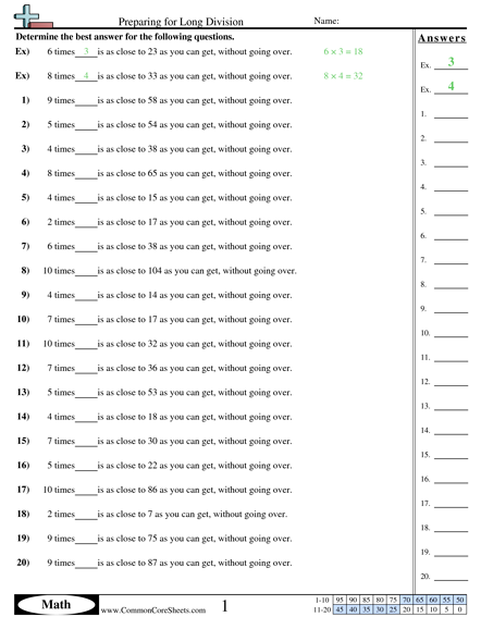 Division Worksheets | Free - Distance Learning, worksheets and ...