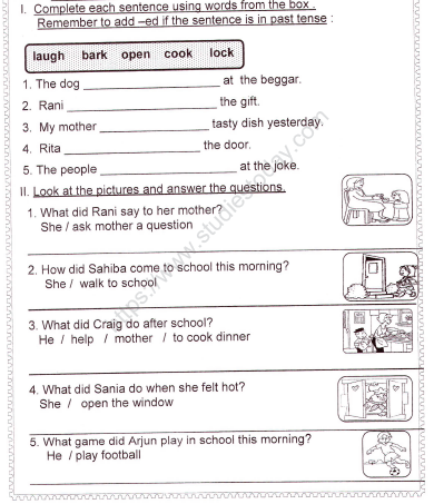 high school english worksheet with answers