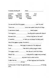high school english worksheet