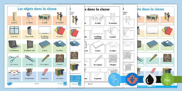 high school french worksheet