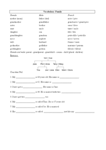 high school french worksheet