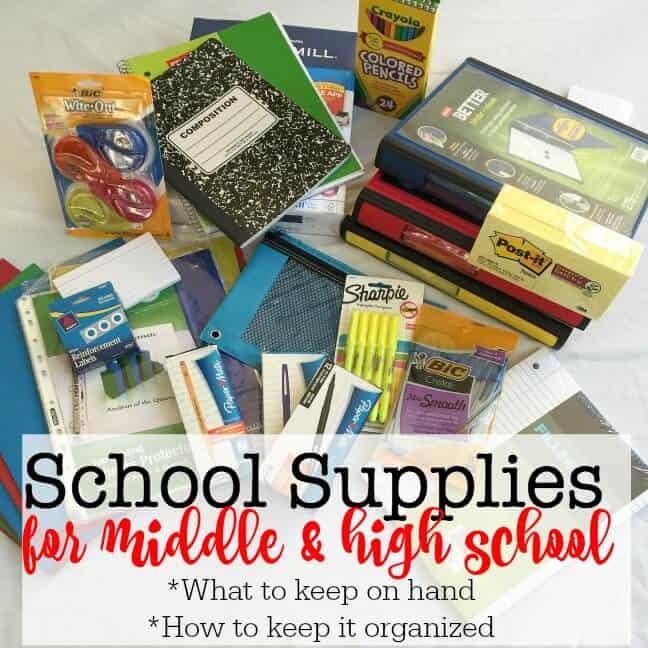 Cost-Effective Class School Supplies for Middle and High School ...