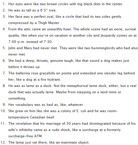 Really Bad Analogies Written by High School Students | My Les Paul ...