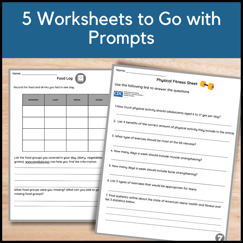 high school nutrition worksheet