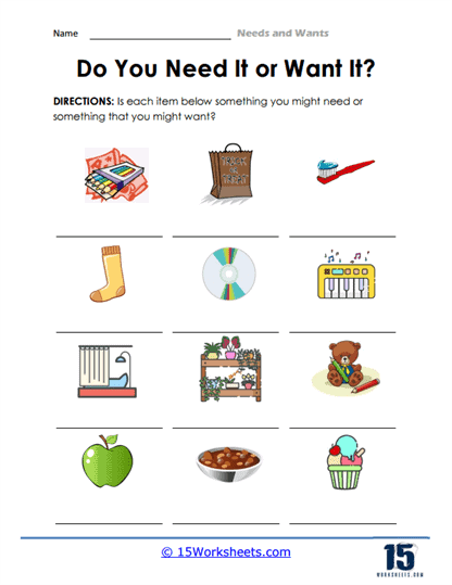 Needs and Wants Worksheets - 15 Worksheets Library