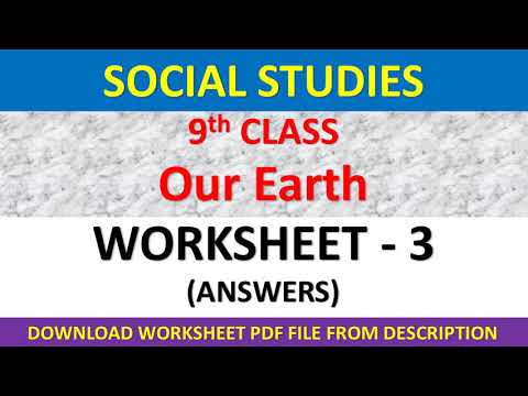 English Medium Social Studies Worksheets for School Childrens || 9th  Social Worksheets in English