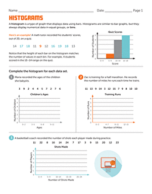 histogram worksheet 6th grade