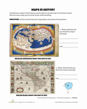 Historical Maps | Worksheet | Education.com