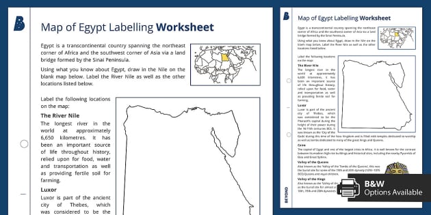 history map worksheet