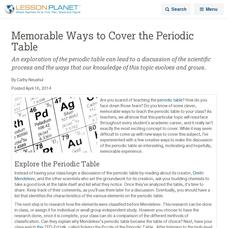Periodic Table of Elements Lesson Plans &  Worksheets