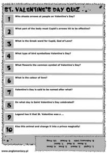 history of valentine s day worksheet