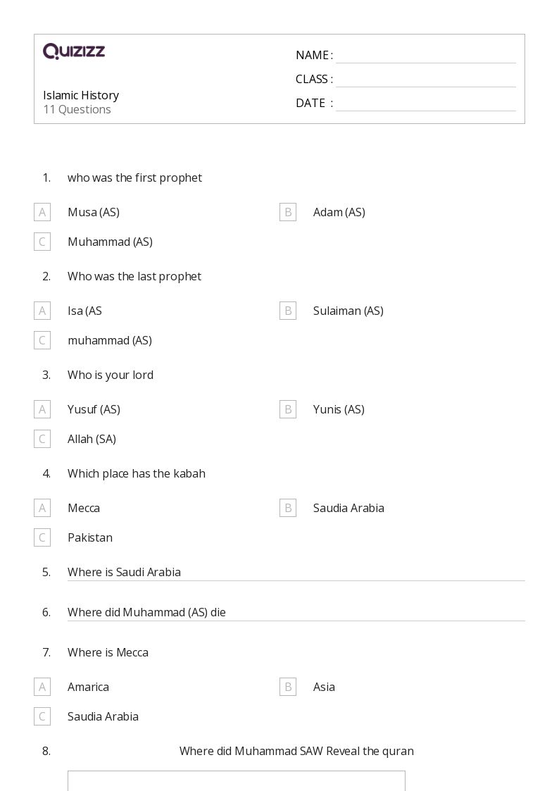 history worksheet for grade 1