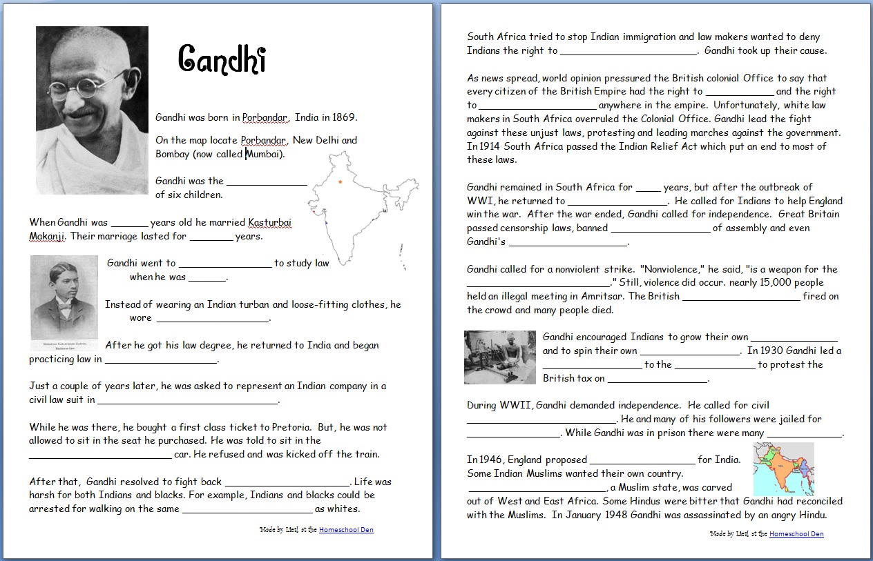 history worksheet for middle school