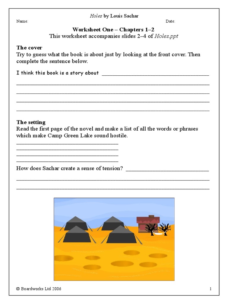 Holes Worksheets | PDF | Books